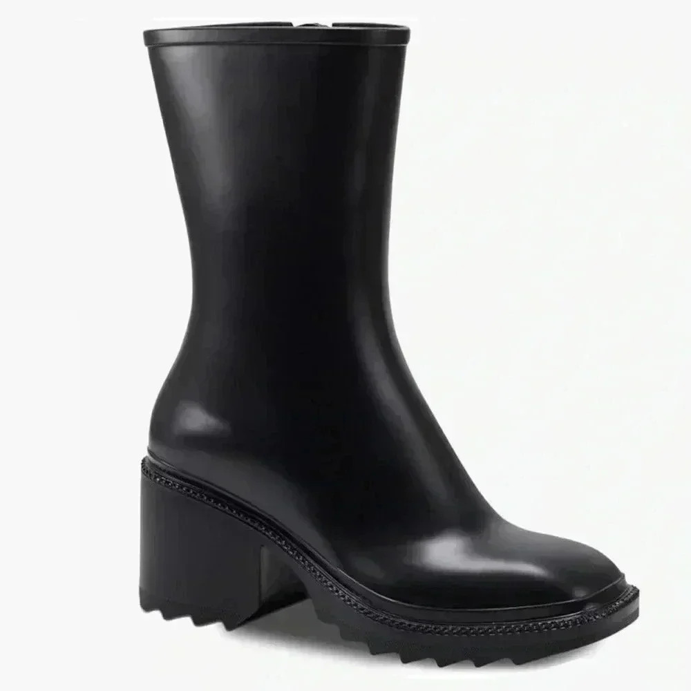 INC International Concepts Black Rain Boots - Picture 14 of 14